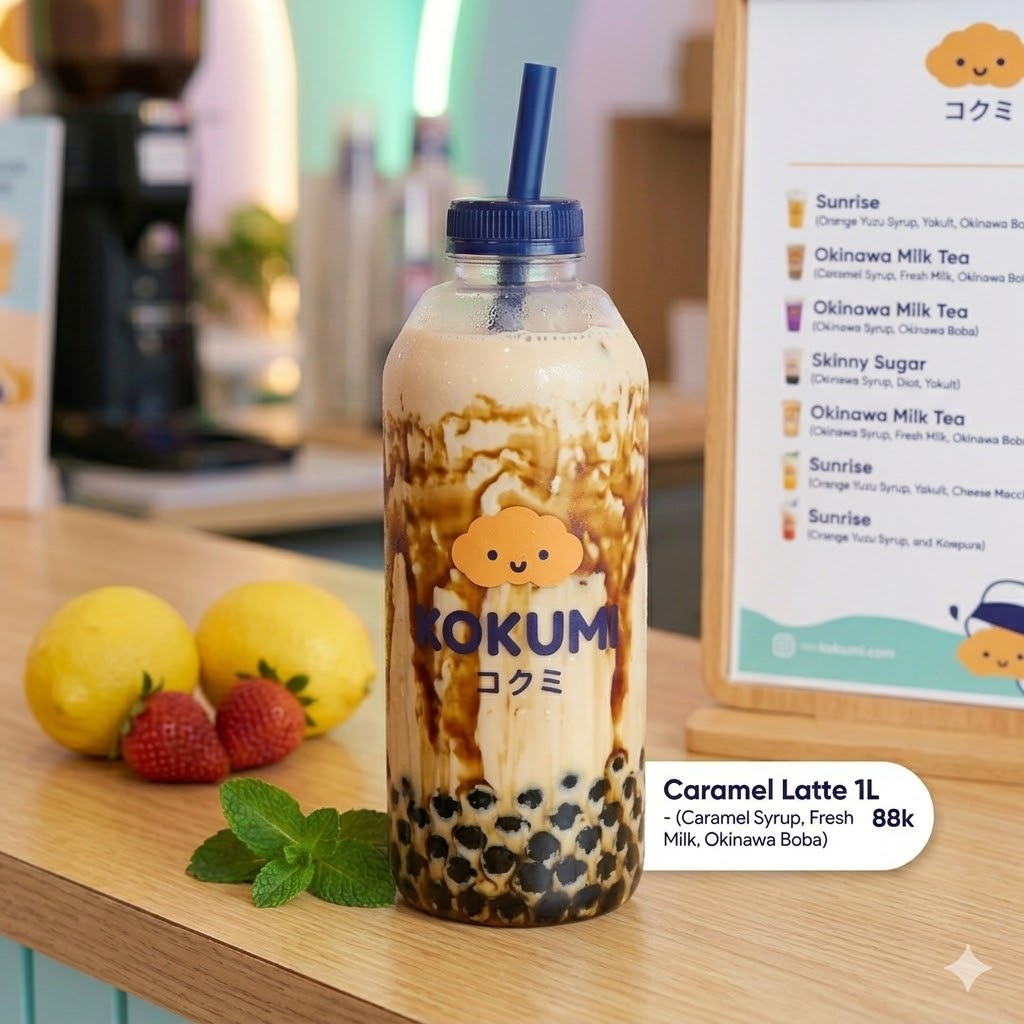 Caramel Latte 1L – Latte dengan rasa karamel ukuran 1 liter